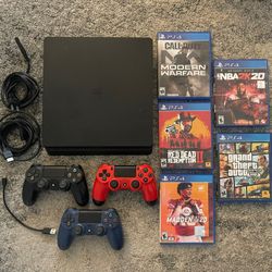 Ps4 (1TB Slim) Bundle with Controllers and Games