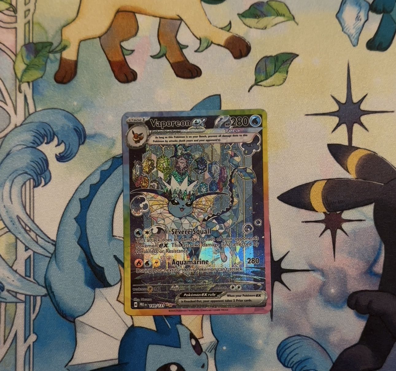 Pokemon Prismatic Evolutions Vaporeon SIR