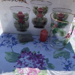 3 Hurricane Glass Candle And Sand Holders New In Box Also Can Be A Terrarium