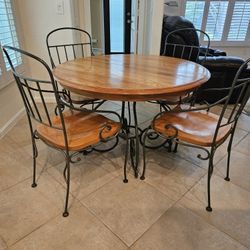 Kincaid Dining Table Solid Wood With Matching Four Chairs