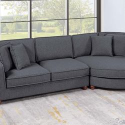 2-Piece Sectional Set XL RAF Chaise + LAF Sofa + 4 Accent Pillows
