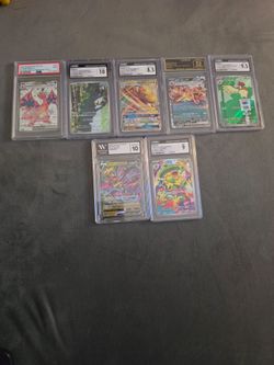 Graded Pokémon Card Lot – 7 Slabs CGC/PSA/Crown