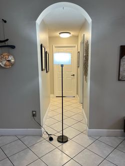 New Floor Lamp with Drum Shade, 💡 Included , On / Off Switch Foot