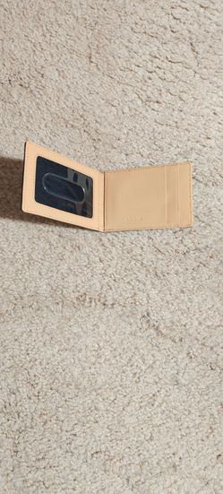 3.7"(unfold 7.5") x2.2"Lodis tan le her bifold wallet featuring interior card slots