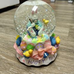 Easter Snow Globe With Windable Music