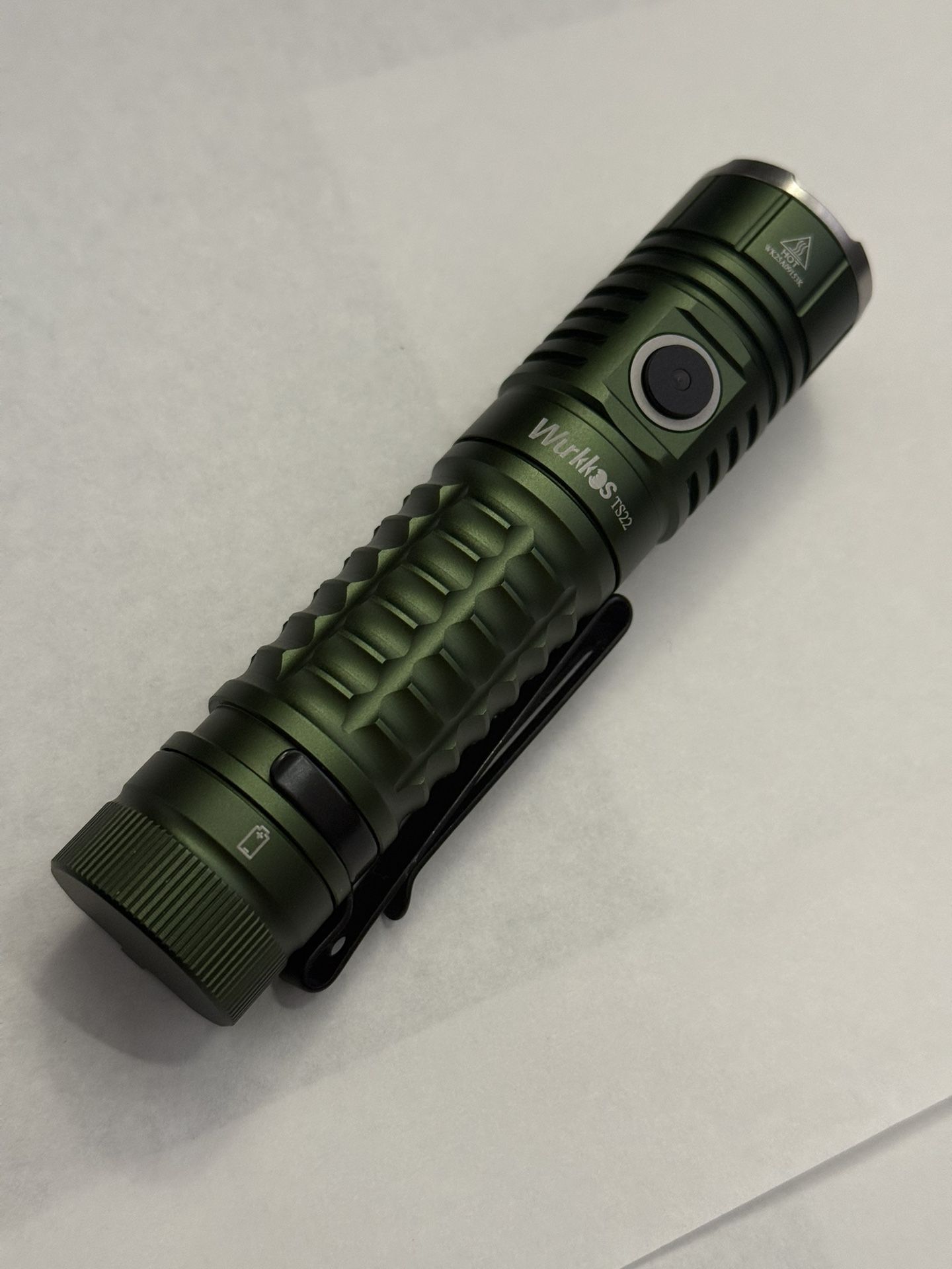 WURKKOS TS22 EDC FLASHLIGHT 4500 LUMENS XHP70D HI CRI 21700 Battery