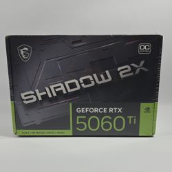 New MSI GeForce RTX 5060 Ti SHADOW 2X OC 8GB GDDR7 Graphics Card 4711377340281