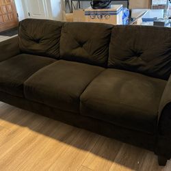 Black Microfiber Couch 