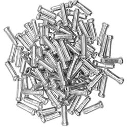 Quacc 100 PCS Bike Cable End Caps Brake Cable Crimps Bike Wire End Caps for Mountain Bicycle Road Bike (Silver)
