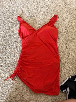 Red tankini swim  dress