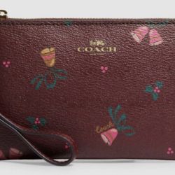 Coach Christmas Wristlet Purse