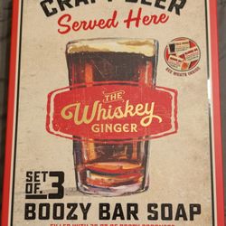 The Whiskey Ginger 3 Boozy Bar Soap New In Book Box