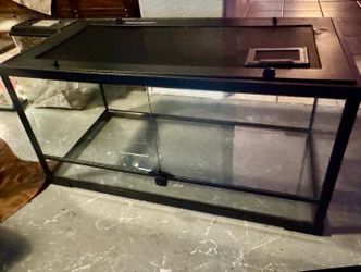 REPTI ZOO 50 Gallon Glass Reptile Terrarium Enclosure (36”x19”x18”)