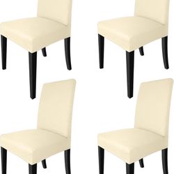 Dining Chair Covers Set of 4, Removable Washable Chair Covers for Parson Dining Chairs, Stretch Slipcovers for Dining Room,Hotel, Ba