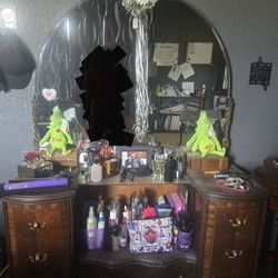 Antique Makeup Vanity