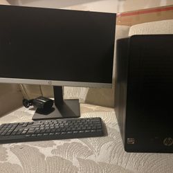 HP 512 Desktop With 2 Large Monitors 