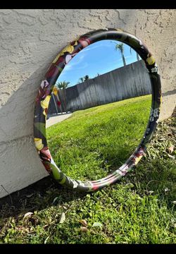New in it's box 27" flower round mirror