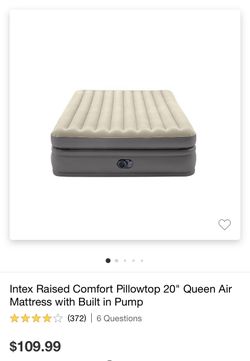 Intex Pillow Top Queen Air Mattress