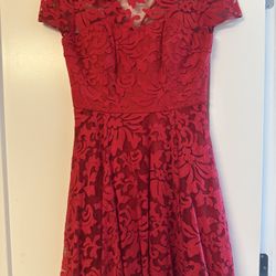 Classic Ted Baker Red Lace Dress Size 10