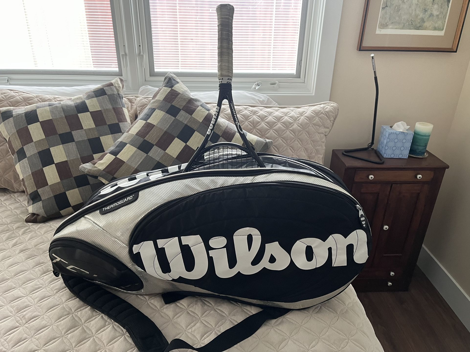 3 Prince Tennis Rackets with Bag
