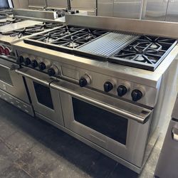 Wolf 48” Stainless Steel Dual Fuel Gas Range Stove 