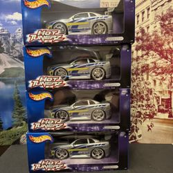 1:24 Scale Hotwheels Hot Turnerz Nissan Skyline Diecast Cars.