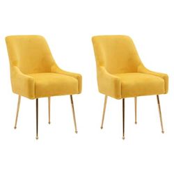 Modern Yellow Dining Chairs 4 pcs