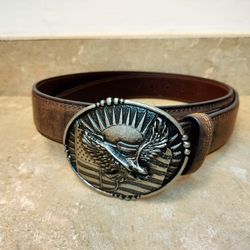 Cody James Men's Patriotic Eagle Leather Belt, Size 38, NEW