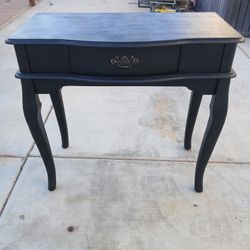 Black Vanity/Entryway Table with Drawer - French Provincial Style