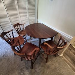 Folding Kitchen Table And 4 Chairs