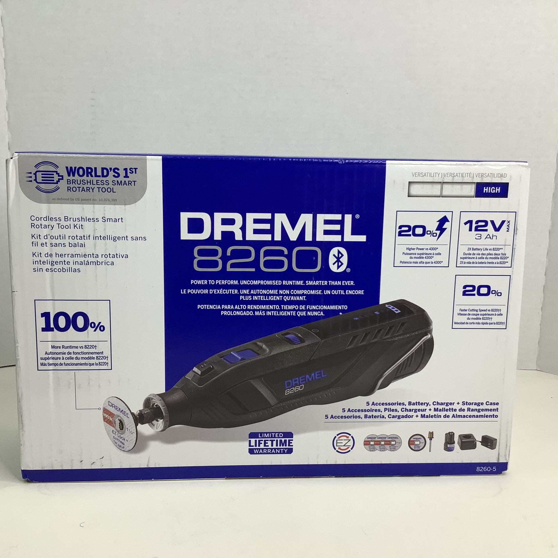 Dremel 8260 Cordless Brushless Smart Rotary Tool Kit *Brand New* 
