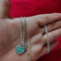 925 Sterling Silver Chain With The Pendant/Cadena Con  Dije De Corazón De Plata 925 