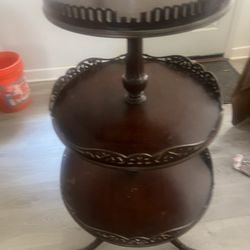 Vintage 3 Tier Mahogany Table 