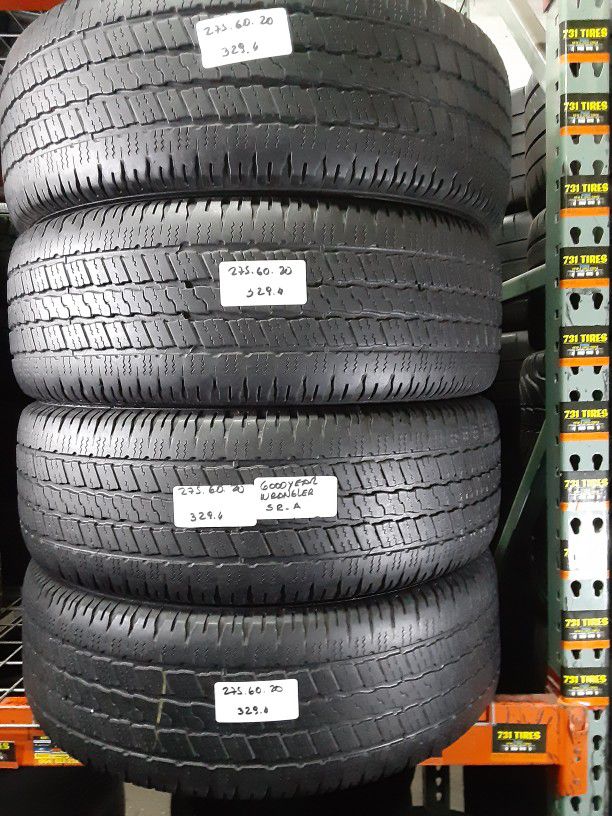 275 60 20 SET OF 4 GOODYEAR WRANGLER SR-A 275/60R20 for Sale in Fort  Lauderdale, FL - OfferUp