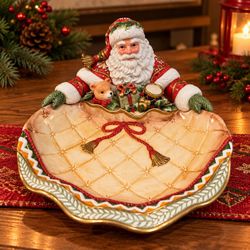 Santa Claus Christmas Ceramic Serving Bowl