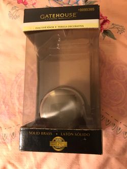 Solid brass lock, heavy, inactive knob