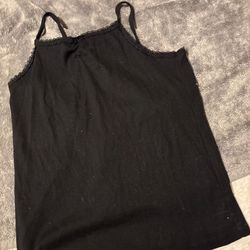 black lace-trim camisole