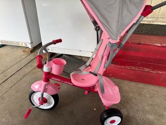 Radio Flyer Pink Toddler Tricycle with Canopy