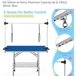 36"Large Dog Grooming Table, Adjustable Cat Drying