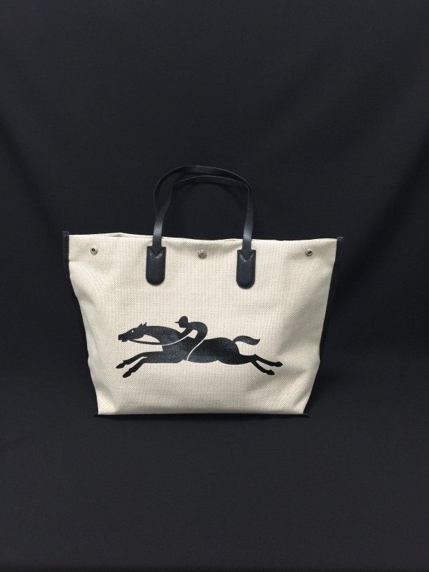 Longchamp Large Canvas Tote Shoulder Bag Travel Bags