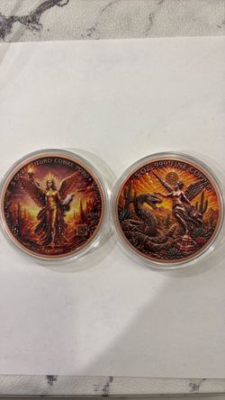 5 oz .999 Fine Copper Colorized Coin Set