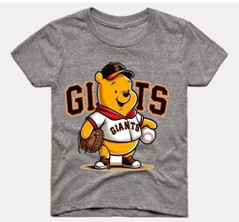 SF Giants 'Winnie The Pooh Toddler Tee Sizes 2T-thru-6T