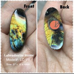 Natural Labradorite Cabochon Oval Flashy Gold (1 piece)