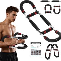 Adjustable Power Twist Arm Trainer (30-120 lbs), Arm Trainer For Men、Chest Workout Equipment, Anti-bending Spring No Deformation, Portable Upper Body 