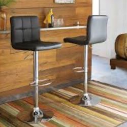 Adjustable Height Bar Stools Set 2