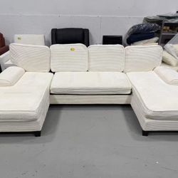 New U Shaped Sectional Couches for Living Room, 111 Inch Modular Sofa with Double Chaise Large couch