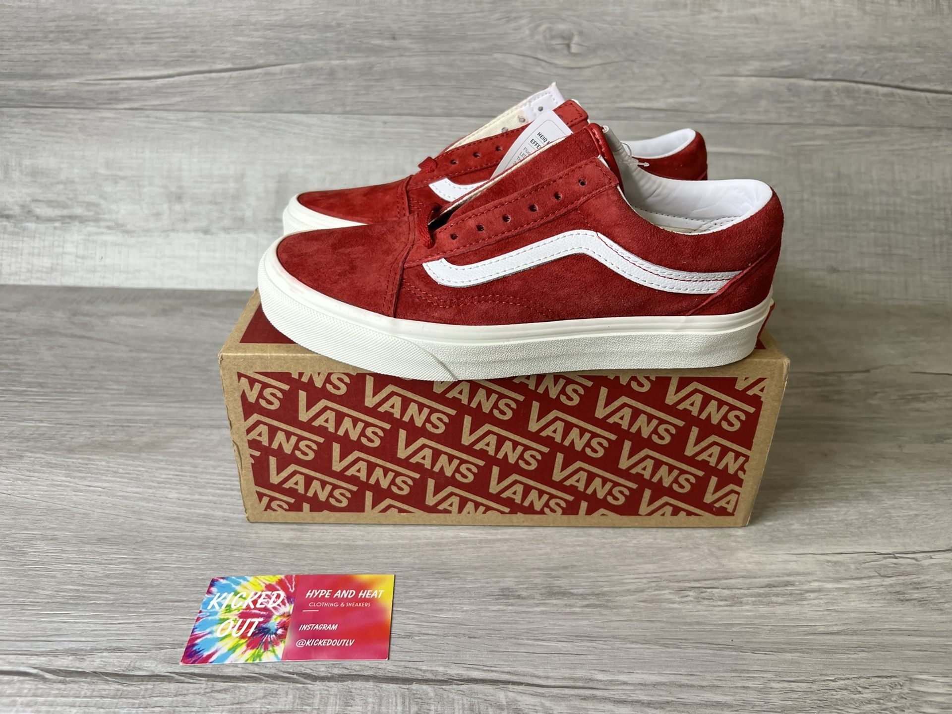 NEW* Vans Old School Red Suede Size Available