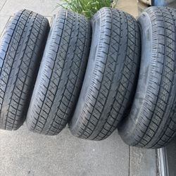 4 Trailer Tires And Rims 205-75-15 On 5 On 5 $420 