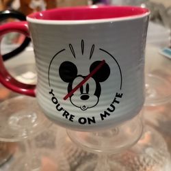 Disney Micky mouse "You're on mute" coffee mug $6