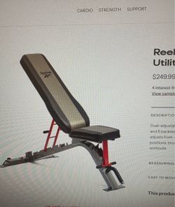 Reebok adjustable utility workout bench